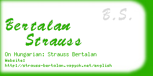 bertalan strauss business card